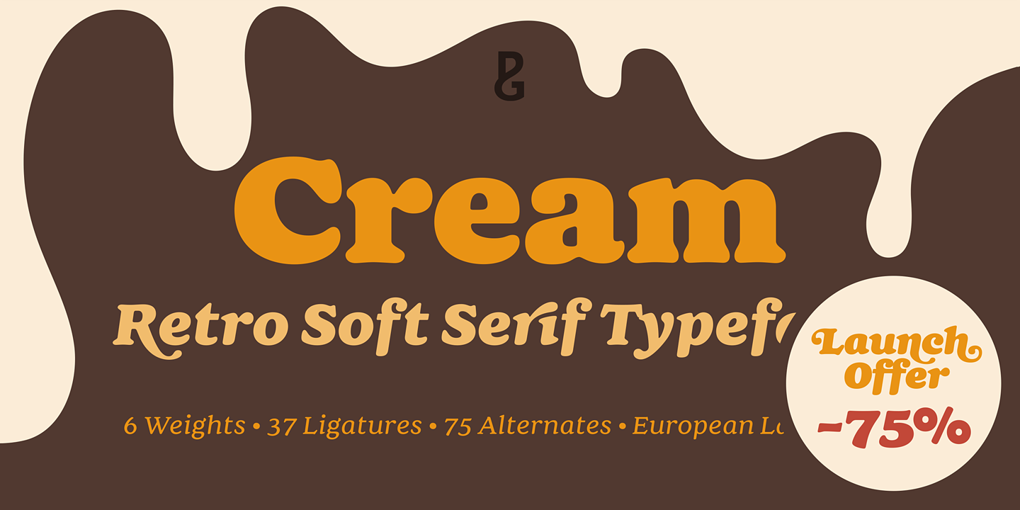 Beispiel einer Cream Regular-Schriftart